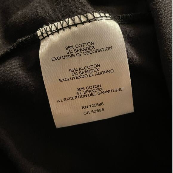 Ellen Tracy 3X Black Copper Studded Neckline Tee Cotton Stretch Top - Picture 6 of 6